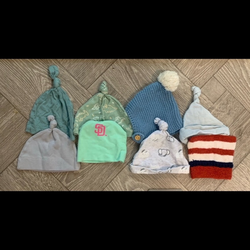 Kids Knotted Beanie Set - Multicolor